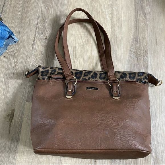 Giorgio Fiorelli brown double trap shoulder bag - Picture 2 of 12